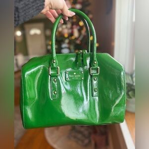 Kate Spade Vibrant Green Patent Satchel